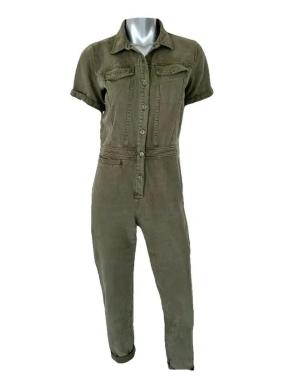 NWT Young Fabulous & Broke YFB Olive Green Utility Boiler Suit Jumpsuit